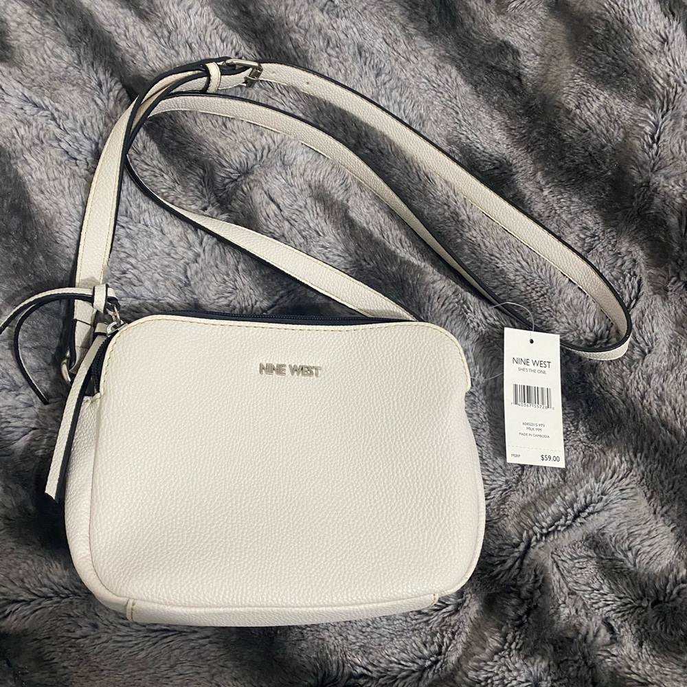 Nine West white crossbody bag